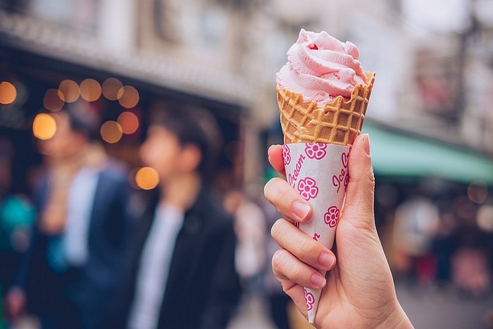 Glace Italienne parfumée à la fraise