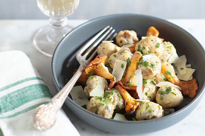 gnocchis de pain au fromage et champignons