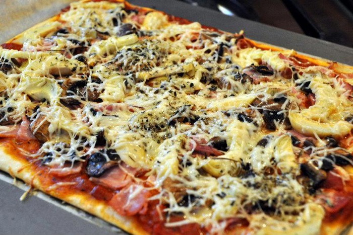 Pizza aux coeurs d’artichauts