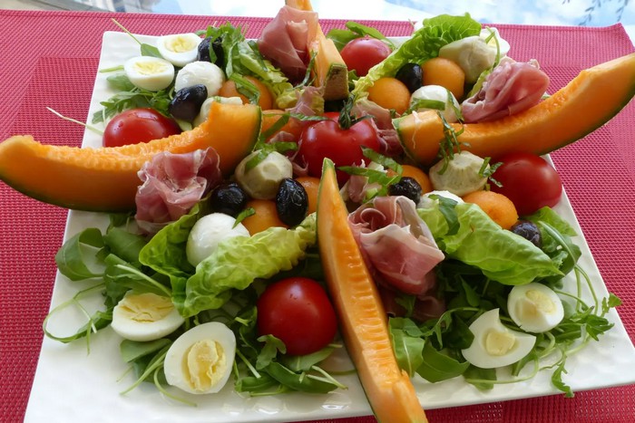 Assiette italienne au melon