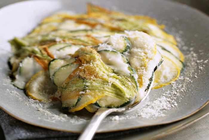 Courgettes fleurs à l’italienne