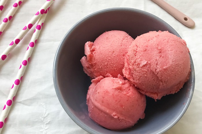 Glace à l’Italienne à la Fraise. Recette Companion