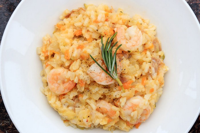 Risotto gambas curry