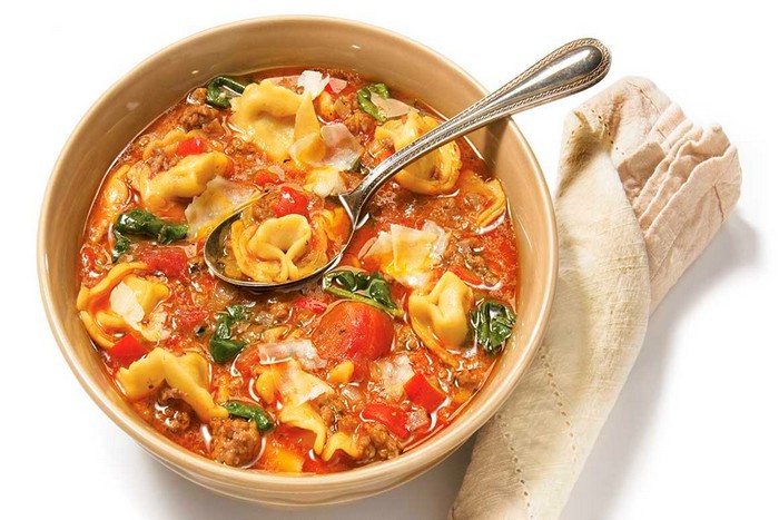 Soupe facile aux tortellinis