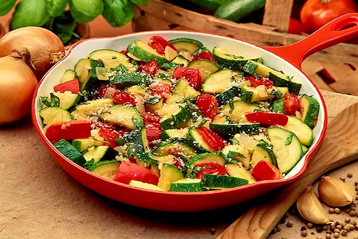 Sauté de courgettes à l’italienne