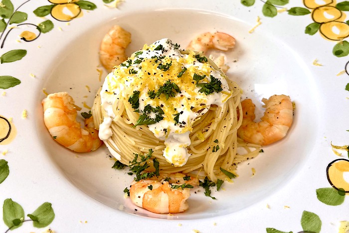 Capellini aux crevettes et citron