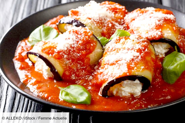 Involtini d’aubergines végétariens