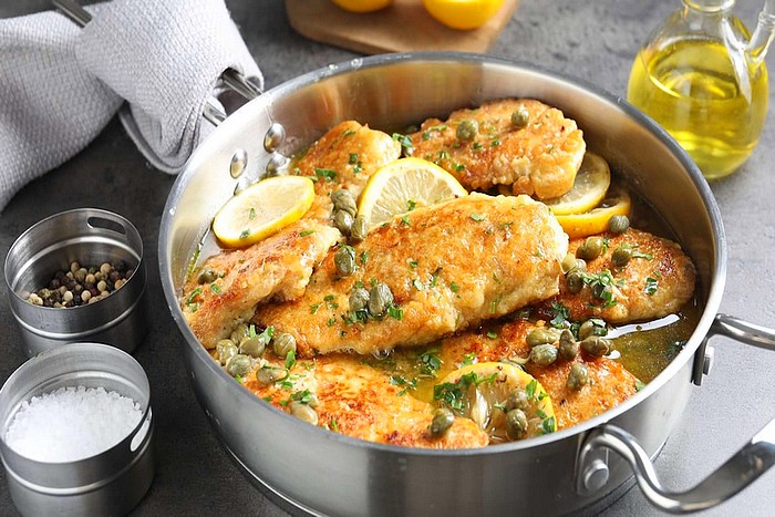 Poulet piccata au citron et aux câpres