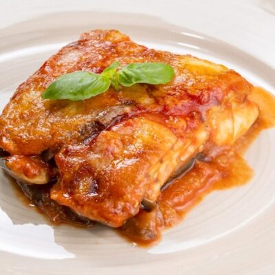 Aubergine parmigiana au four