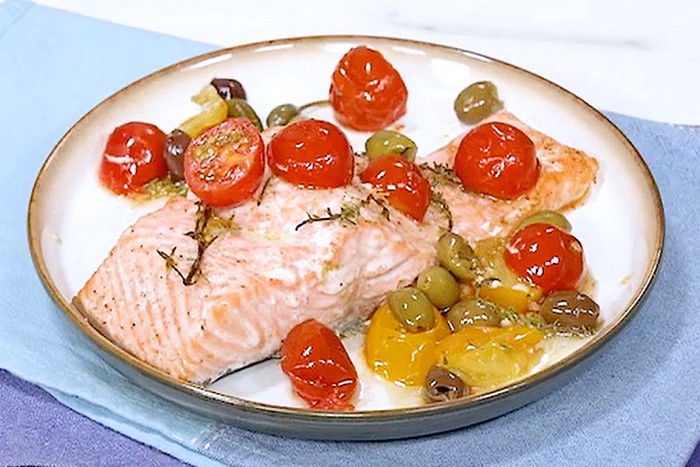 Filets de saumon à la méditerranéenne