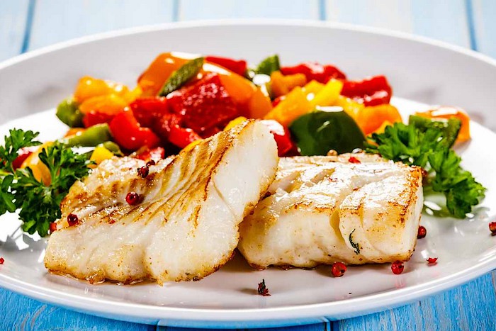 Filetto di merluzzo con verdure