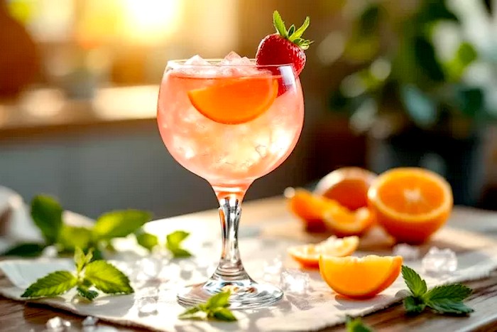 Mandragore, cocktail aux mandarines et fraises