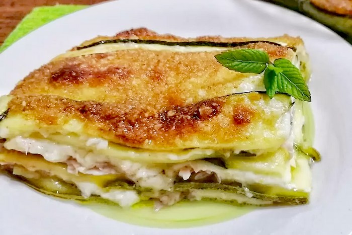 Courgettes blanches parmigiana