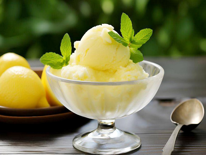 Glace au citron, simple et rapide