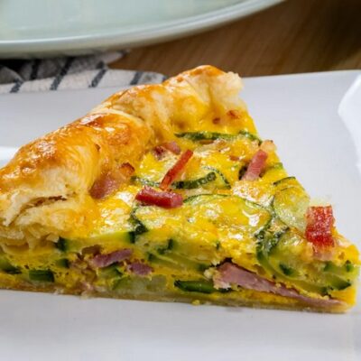 Tarte salée aux courgettes et speck