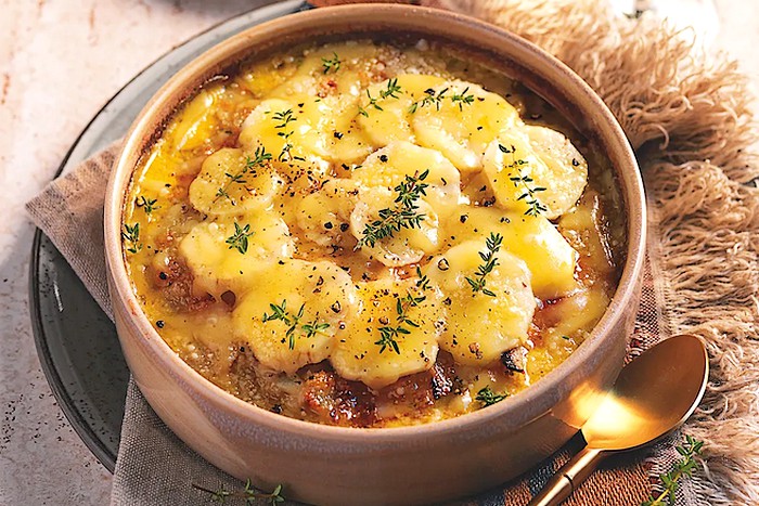 Clafoutis de topinambours gratinés