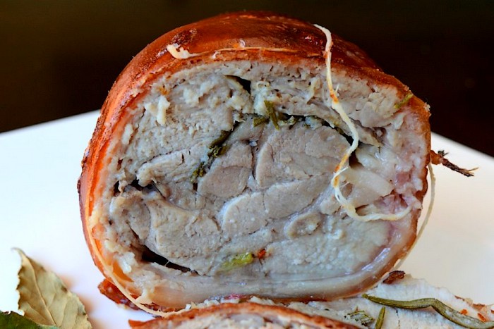 Porchettato de porc rôti