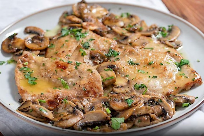 Scaloppine ai funghi (Escalopes aux champignons)