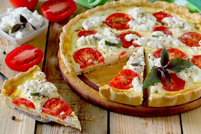 Tarte salée aux tomates et fromage de chèvre