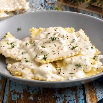 Raviolis à la sauce gorgonzola