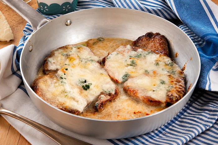 Steaks au gorgonzola